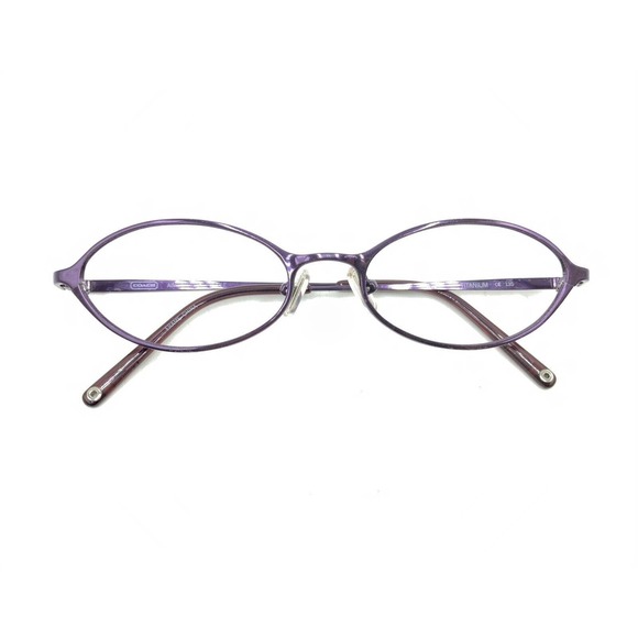 Coach Aimee 402 Titanium Purple Oval Eyeglasses Frames 51-17 135 Designer Women - Picture 12 of 12